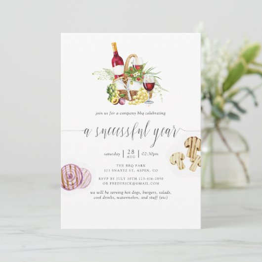 BBQ Picnic Add Logo Kaart (Staand voorkant)