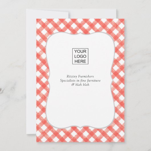 BBQ Picnic Add Logo Kaart (Achterkant)