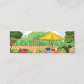BBQ Picnic Backyard Party Celebration Invitation Mini Visitekaartje (Voorkant)