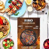 bbq picnic flyer - uitnodiging