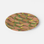 BBQ Picnic Hamburger Paper Borden Papieren Bordje (Gekanteld)