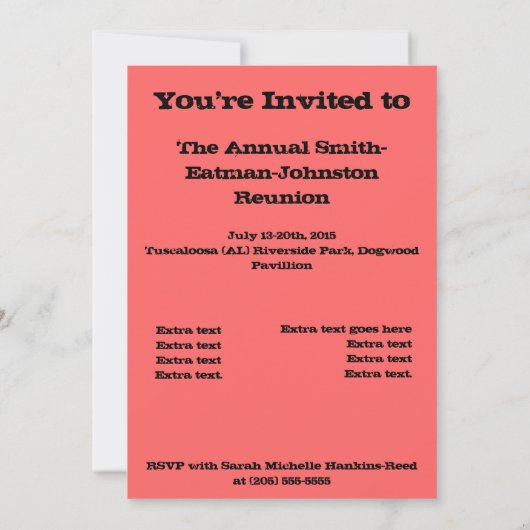 BBQ Picnic Uitnodiging (Achterkant)