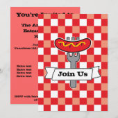 BBQ Picnic Uitnodiging (Voorkant / Achterkant)