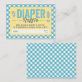 BBQ Pictogrammen Blauw Controleert Luier Raffle Ti Informatiekaartje (Voorkant / Achterkant)