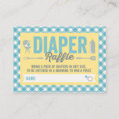 BBQ Pictogrammen Blauw Controleert Luier Raffle Ti Informatiekaartje (Voorkant)