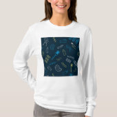 BBQ Pictogrammen Patroon Grillen Gereedschap Vlees T-shirt (Voorkant)