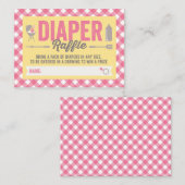 BBQ Pictogrammen Roze Controles Luier Raffle Ticke Informatiekaartje (Voorkant / Achterkant)