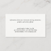 BBQ/Pig/Chalk Achtergrond Visitekaartje (Achterkant)