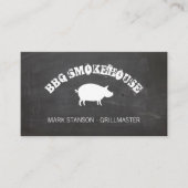 BBQ/Pig/Chalk Achtergrond Visitekaartje (Voorkant)