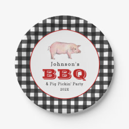 BBQ Pig Pickin' Party, Family Picnic Papieren Bordje