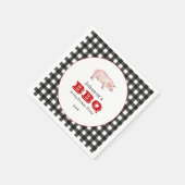 BBQ Pig Pickin' Party, Family Picnic Servet (Hoek)