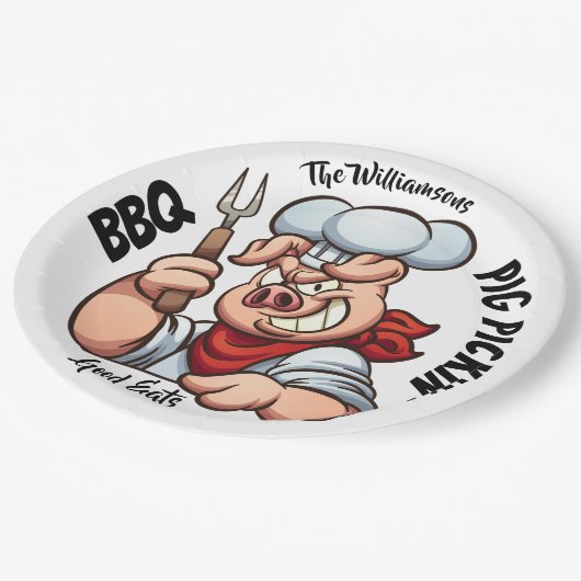 BBQ Pig Pickin' Party Goods Bord (Gekanteld)