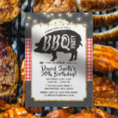 BBQ Pig Roast Birthday Party  Chalkboard Kaart