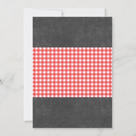 BBQ Pig Roast Birthday Party Chalkboard Kaart (Achterkant)