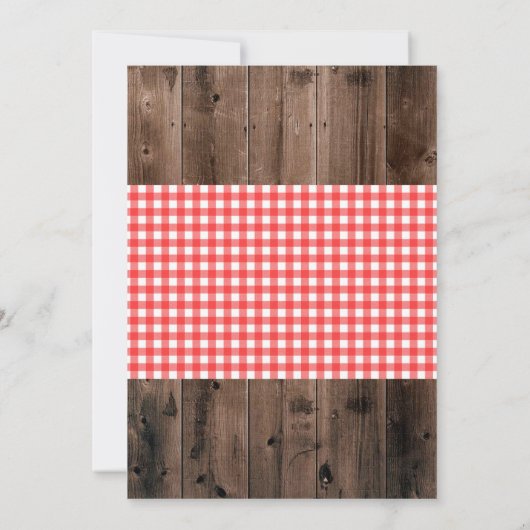 BBQ Pig Roast Birthday Party Rustic Barn Wood Kaart (Achterkant)