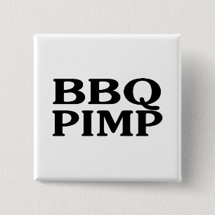 BBQ Pimp Vierkante Button 5,1 Cm