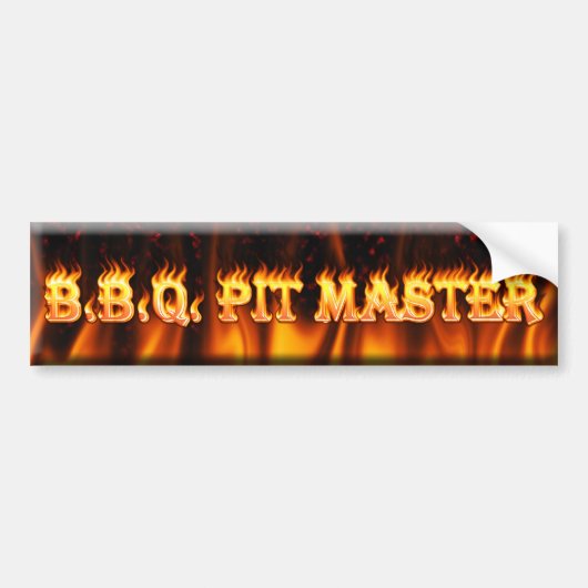 bbq pit bumpersticker (Voorkant)