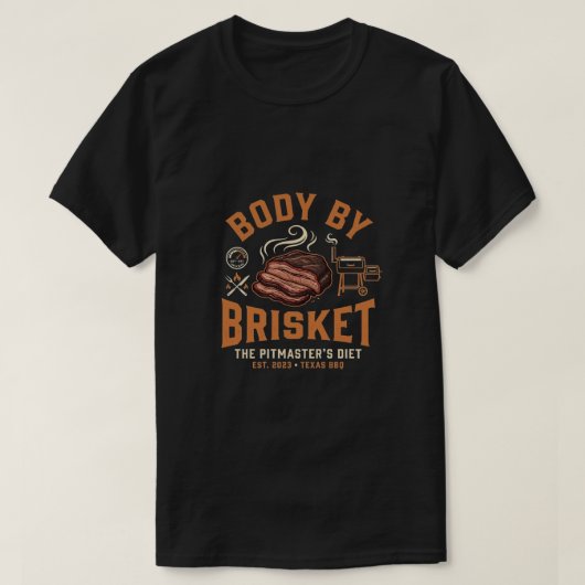 BBQ Pit Master Lichaam Door Brisket Texas BBQ Cade T-shirt (Design voorkant)