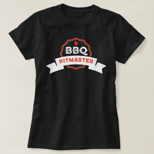 BBQ Pitmaster distressed graphic T-shirt (Design voorkant)