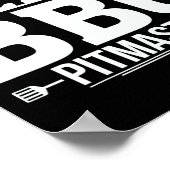 BBQ Pitmaster Grill Master T-shirt voor Byrbecue l Poster (Hoek)