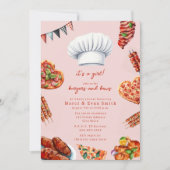 BBQ Pizza geslacht natuurlijk baby shower Kaart (Voorkant)