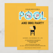 BBQ Pool Party Kaart (Voorkant / Achterkant)