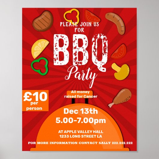 BBQ-poster Poster (Voorkant)