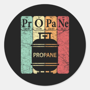 BBQ Propaan Periodic Table Elements Grill BBQ Lief Ronde Sticker