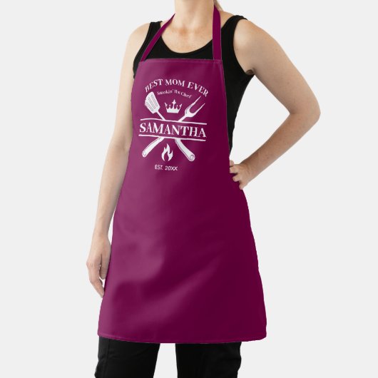 BBQ Queen Barbecue gepersonaliseerd | Beste moeder Schort (Insitu)