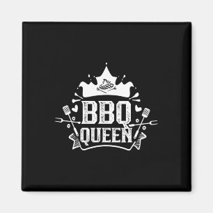 BBQ Queen Grill Vlees Byrbecue Grillen BBQ Magneet