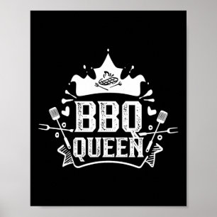 BBQ Queen Grill Vlees Byrbecue Grillen BBQ Poster