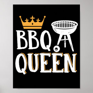 BBQ Queen Smoker Grill Barbecue Meat Grilling Poster