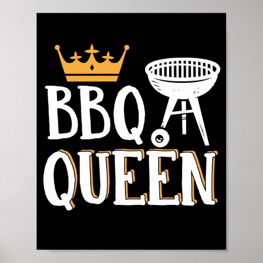 BBQ Queen Smoker Grill Barbecue Meat Grilling Poster (Voorkant)