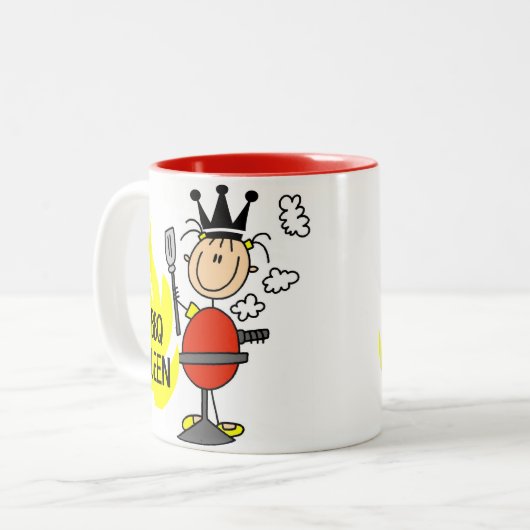 BBQ Queen Tweekleurige Koffiemok (Voorkant links)