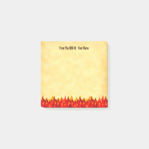 BBQ Red Flames Bewerkbare Westerne letters Post-it® Notes