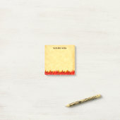 BBQ Red Flames Bewerkbare Westerne letters Post-it® Notes (Op bureau)