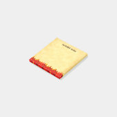 BBQ Red Flames Bewerkbare Westerne letters Post-it® Notes (Schuin)