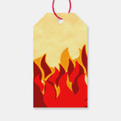 BBQ Red Flames Custom Canning of Gift Label Cadeaulabel (Achterkant)