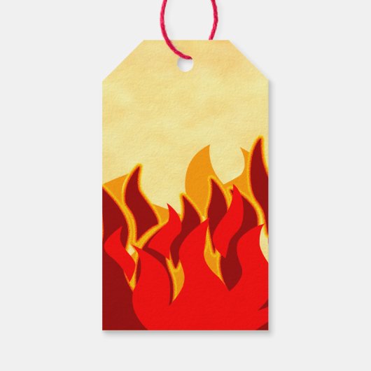 BBQ Red Flames Custom Canning of Gift Label Cadeaulabel (Achterkant)