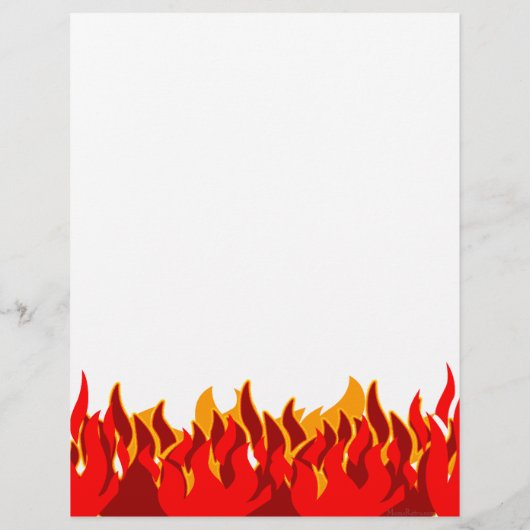 BBQ Red Flames Custom Flyer Sjabloon (Achterkant)