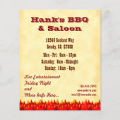 BBQ Red Flames Custom Restaurant Flyer Sjabloon (Achterkant)