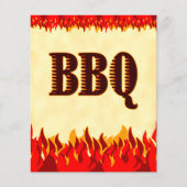 BBQ Red Flames Custom Restaurant Flyer Sjabloon (Voorkant)