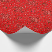 BBQ Red Paisley Western Bandana Scarf Print Cadeaupapier (Hoek)