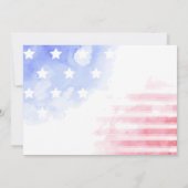 BBQ Red White & Blue Patriotic Birthday Party Kaart (Achterkant)
