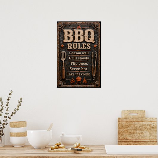 BBQ-regels Poster (Keuken)