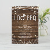 BBQ Rehearsal Dinner Invitation Kaart (Staand voorkant)