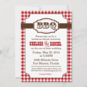 BBQ Rehearsal Dinner Invitation, Rustisch Land Kaart (Voorkant)