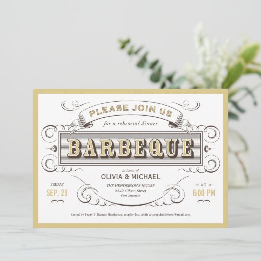  BBQ-repetities Kaart (Staand voorkant)