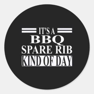 BBQ Reserve Rib Apparel Beste Grappige Spareribs L Ronde Sticker