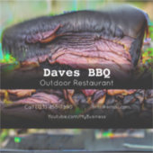 BBQ Restaurant Food Custom-Cut Vinyl Sticker (Voorkant)